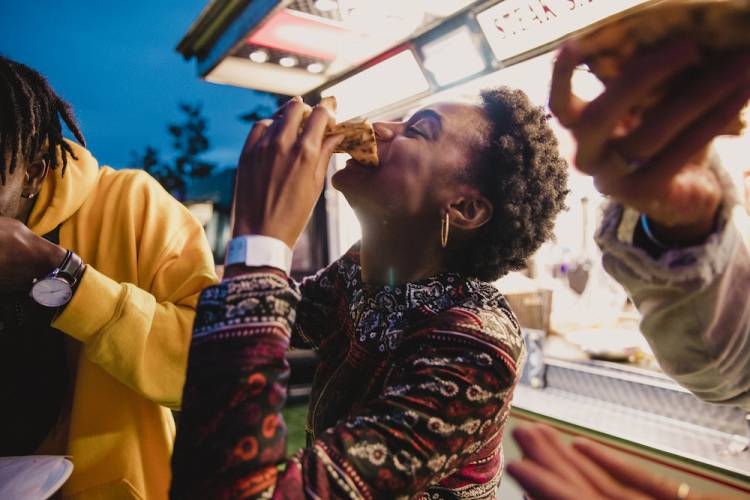 person at food truck